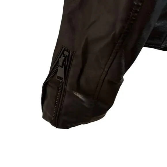 ANTHROPOLOGIE The Saige Faux Leather Motorcycle Jacket MEDIUM - Picture 9 of 13